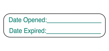 Date Opened Date Expired Label