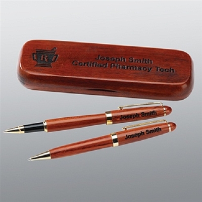 Personalized Rosewood Pen Set