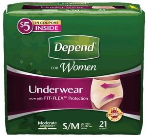 Kimberly Clark 6938532 Depend Women's Maximum Absorbency Underwear, Extra- Large - 4 (Pack of 15 Each)