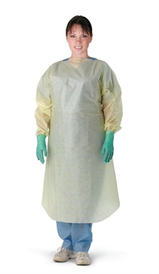 Medline Multi Ply Over The Head | Open Back Isolation Gown